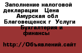 Заполнение налоговой  декларации › Цена ­ 300 - Амурская обл., Благовещенск г. Услуги » Бухгалтерия и финансы   